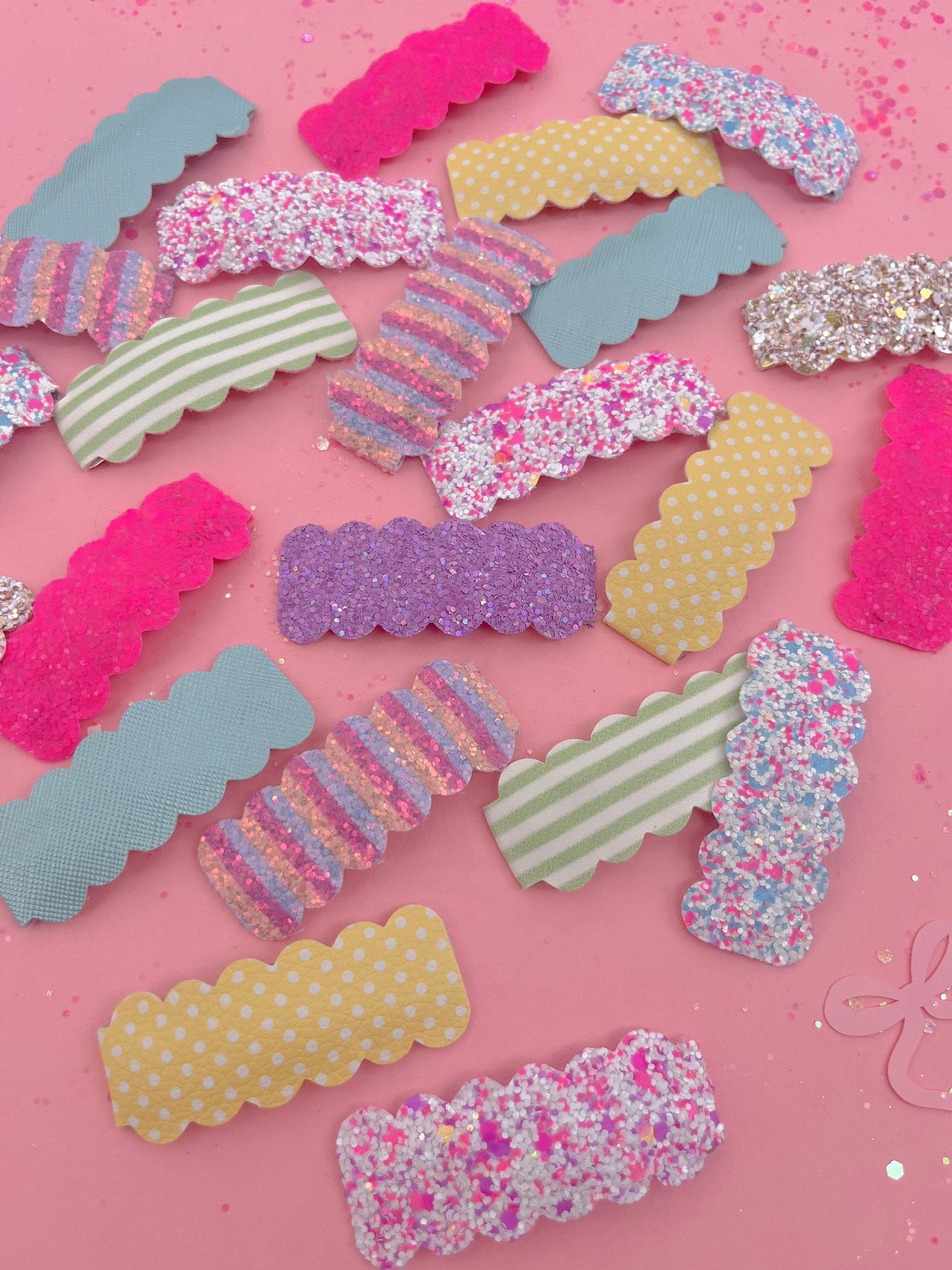 Kiwi Twist Glitter Snap Clip by Evie Pearl Handmade