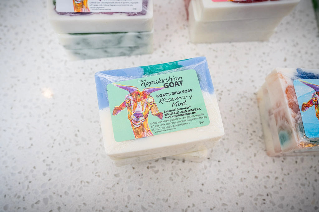 ROSEMARY MINT GOAT'S MILK SOAP SLICE 5 oz. by Essential Journeys