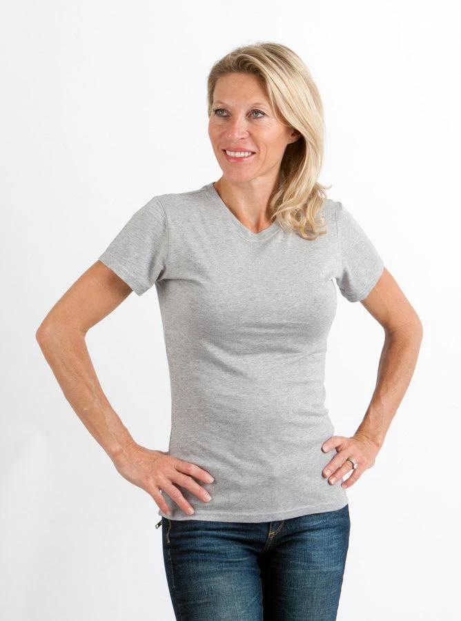 Spun Bamboo Women's Bamboo/Cotton Short Sleeve Crew Neck T-Shirt - Heather Grey by Spun Bamboo