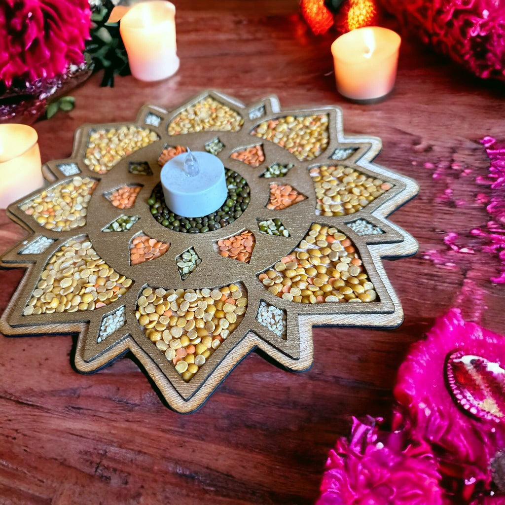 Eco-conscious Rangoli Tray