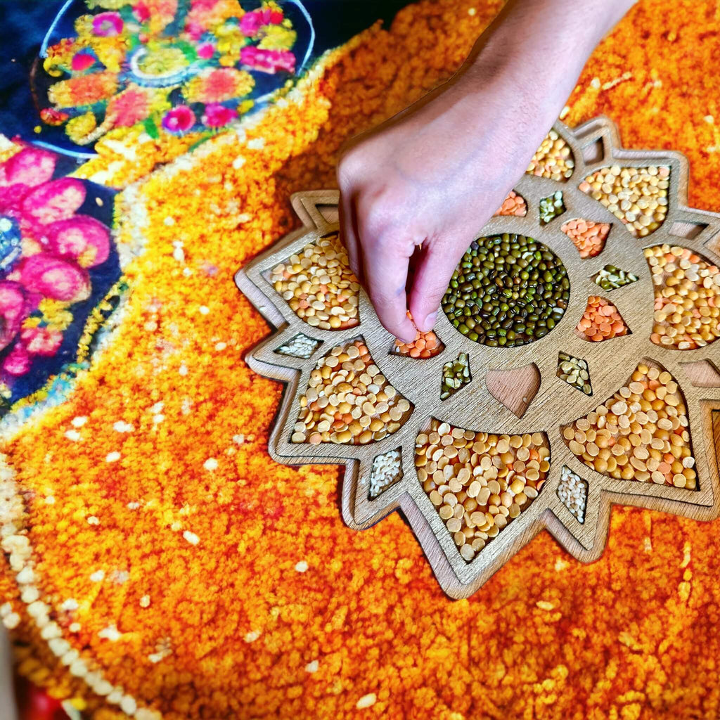 Eco-conscious Rangoli Tray