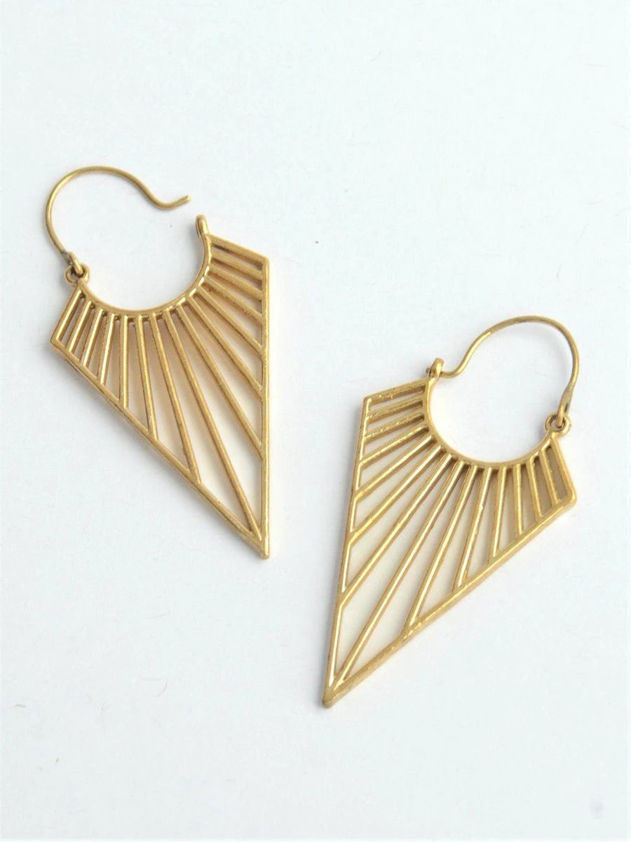 Geometric Triangle Hoops by Fair Anita