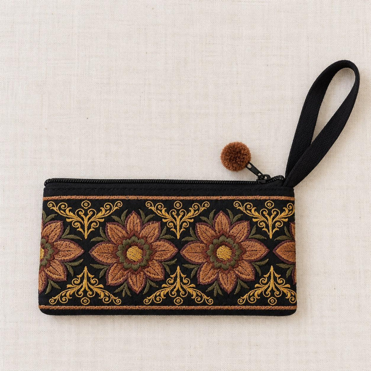 Hmong Embroidered Rectangle Small Wristlet Assorted - Thailand
