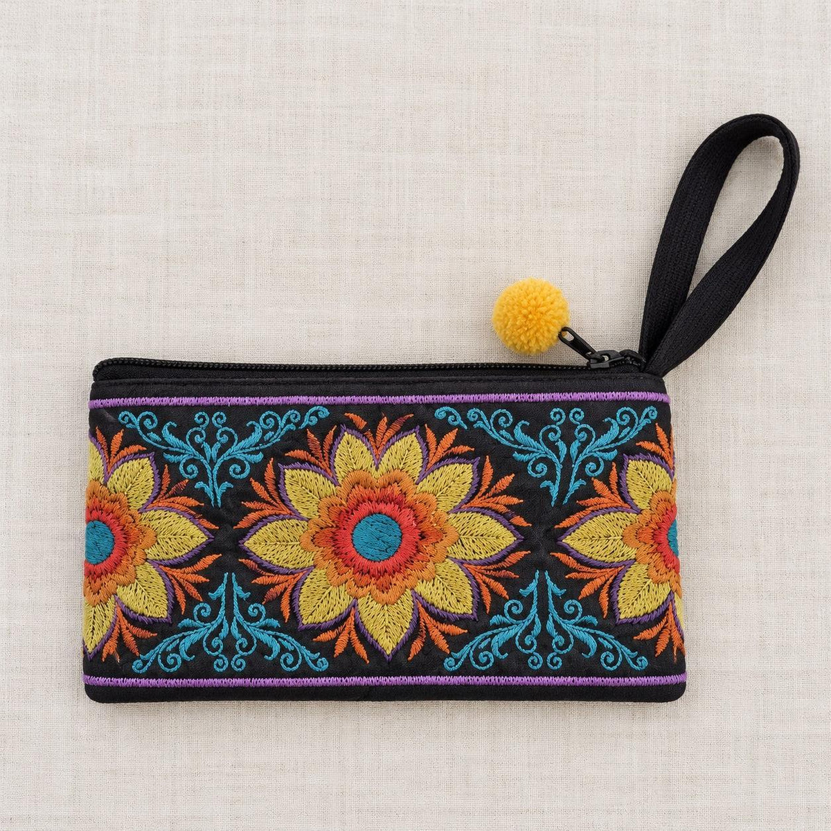 Hmong Embroidered Rectangle Small Wristlet Assorted - Thailand