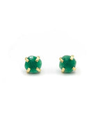 Encaged Green Onyx Studs by Fair Anita