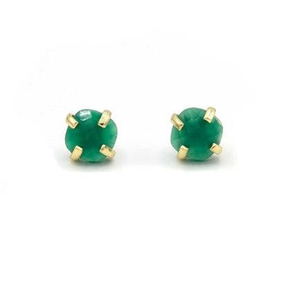 Encaged Green Onyx Studs by Fair Anita
