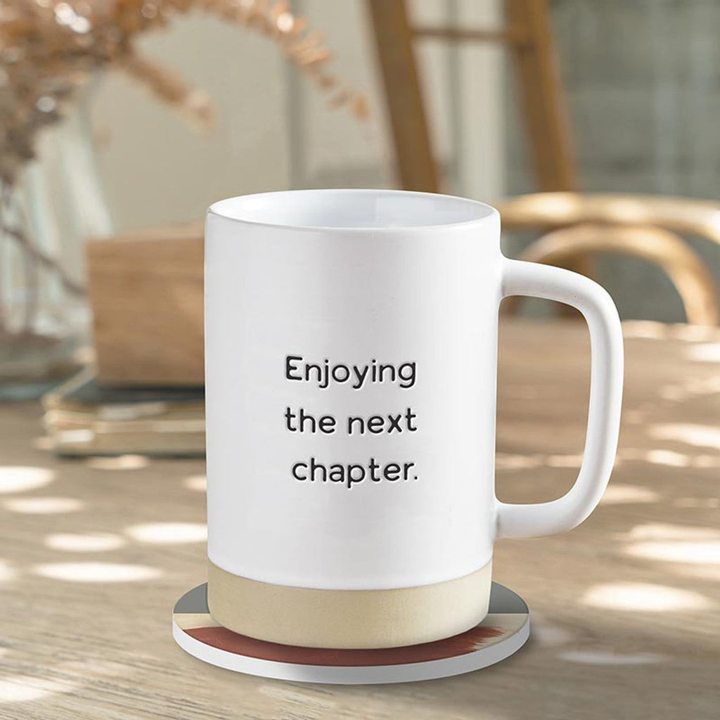 Enjoying the Next Chapter Signature Mug | Stoneware Tea Coffee Cup | 17oz