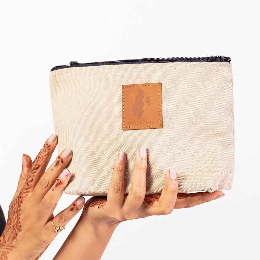 Ren Canvas Makeup Bags, Cosmetic and Toiletry Pouch