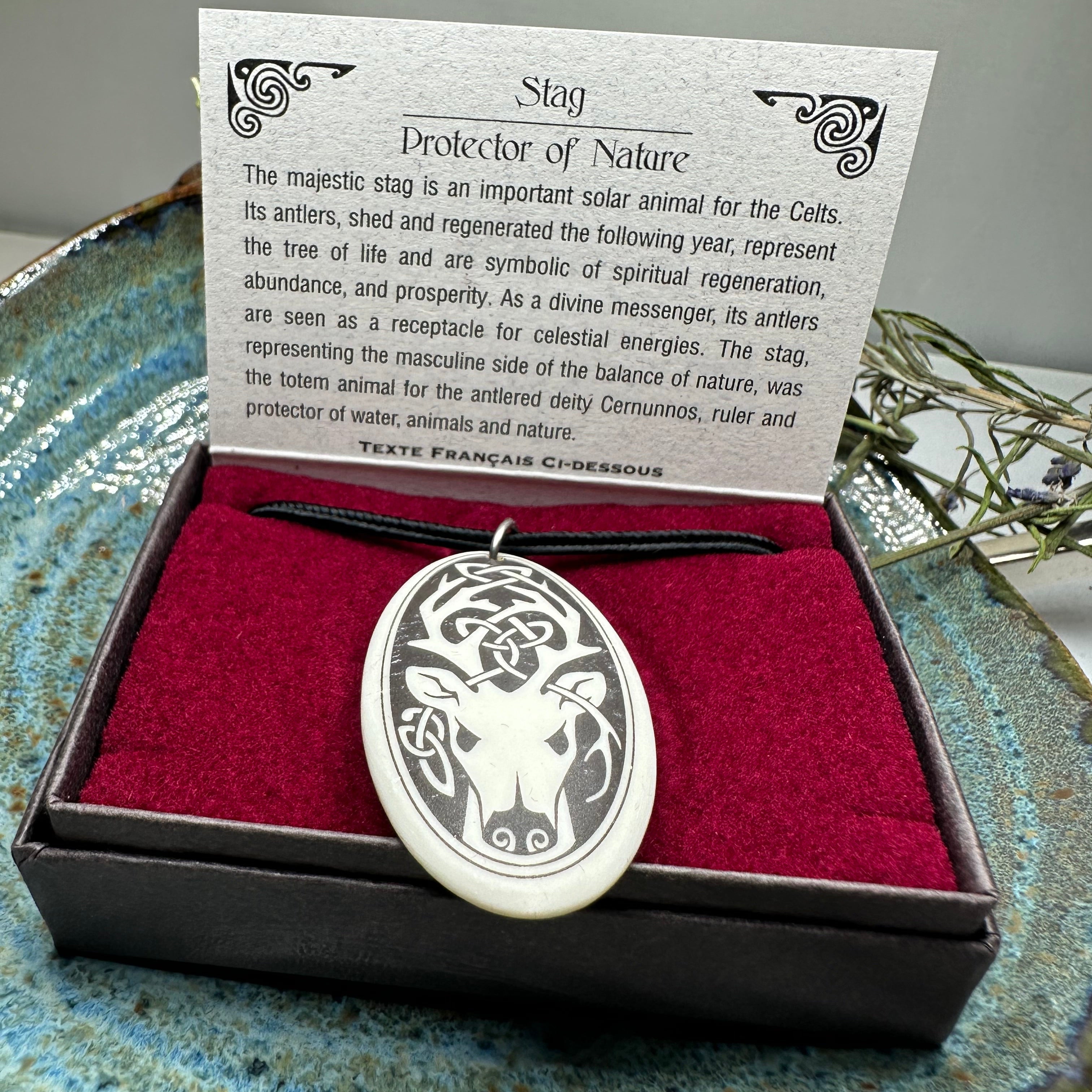 Highland Celtic Stag Necklace - Handmade in the U.S.A.