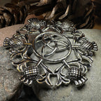 Large Scottish Thistle & Trinity Knot Brooch