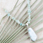 Natural Wonders Blue Larimar and Sterling Silver Necklace by Barse Jewelry