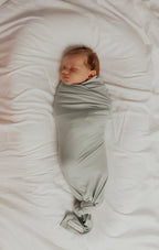 Seafoam Ribbed Stretch Swaddle