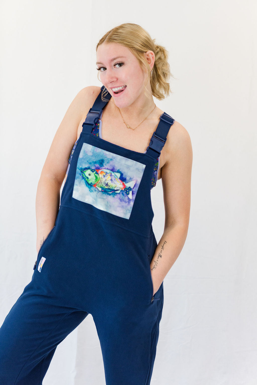 Salmon Spirit Fleece Overalls