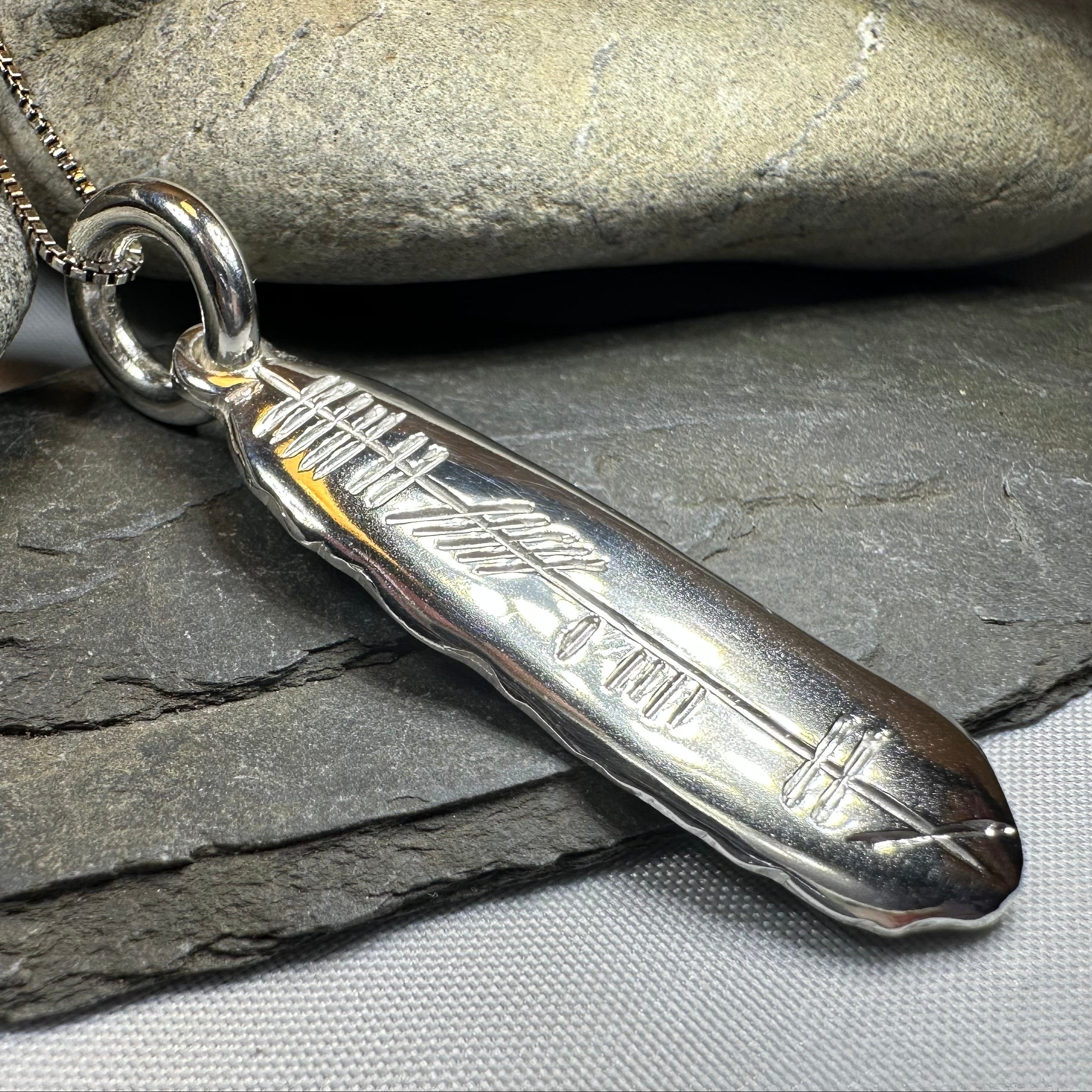 Gaelic My Heart Ogham Necklace - Made in Ireland