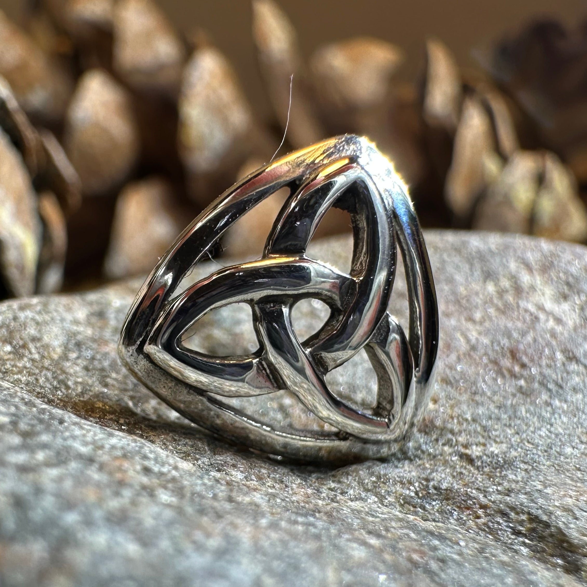 Celtic Trinity Knot Lapel Pin in Sterling Silver