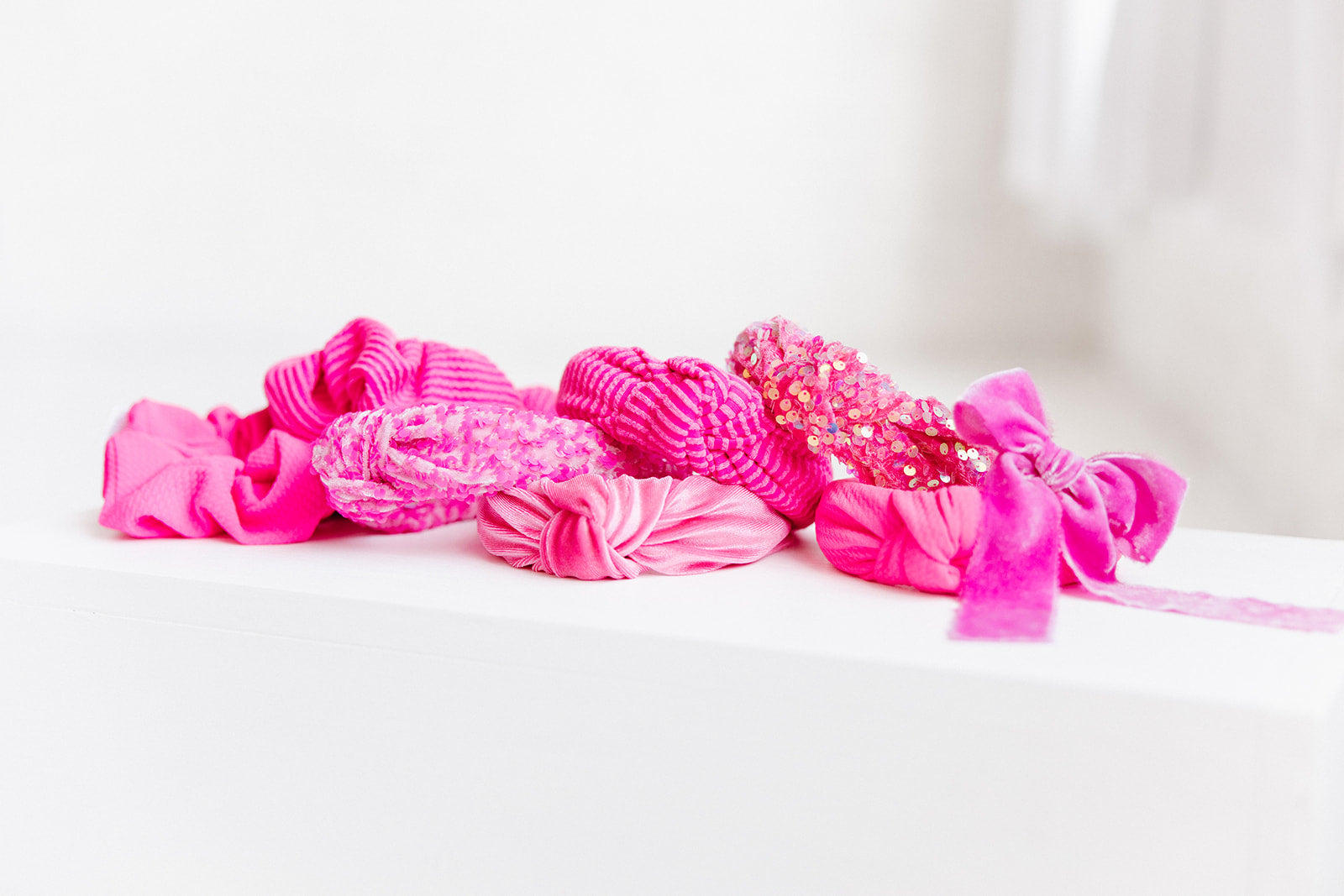 Hot Pink Ribbed Oversized Scrunchie