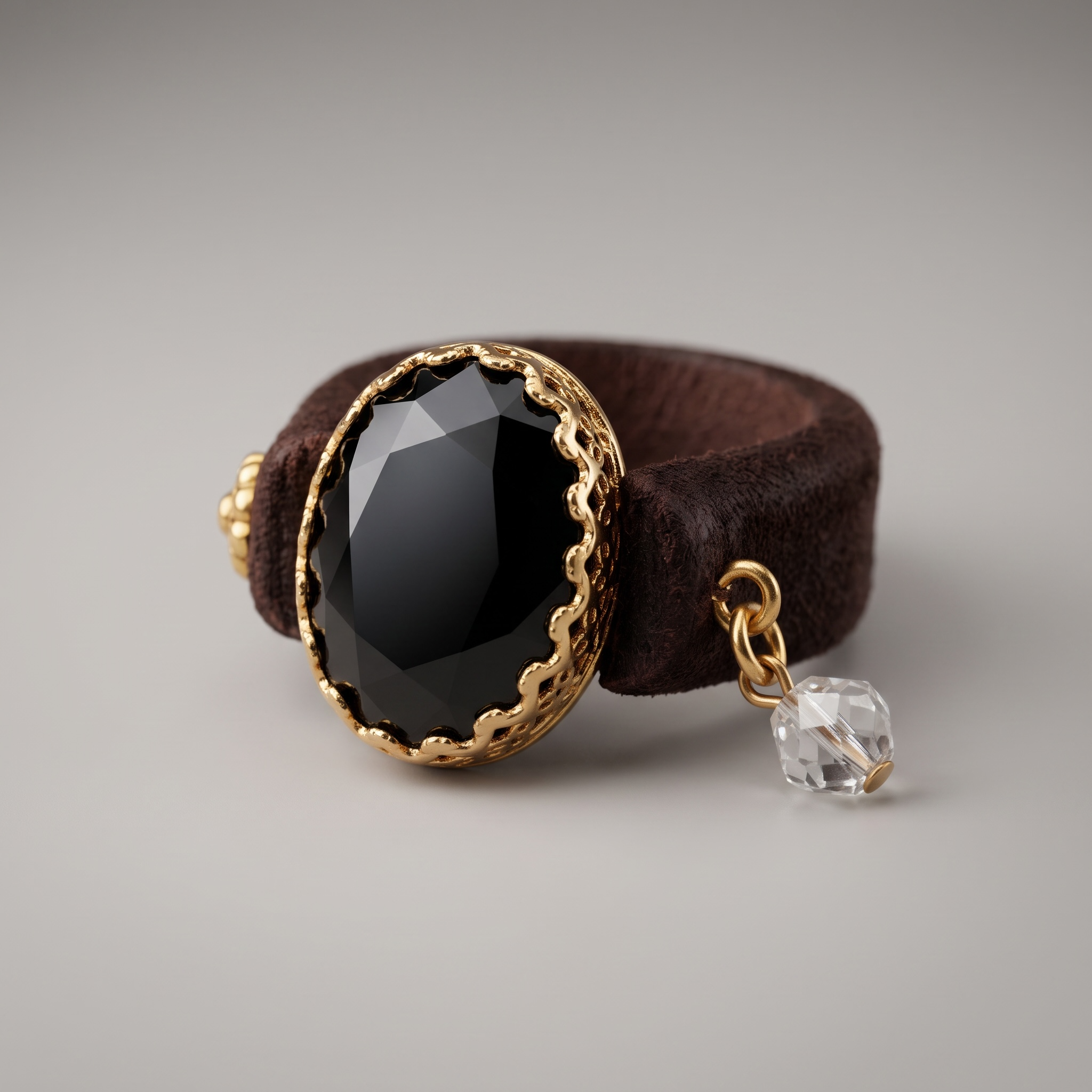 Black Oval Stone Ring