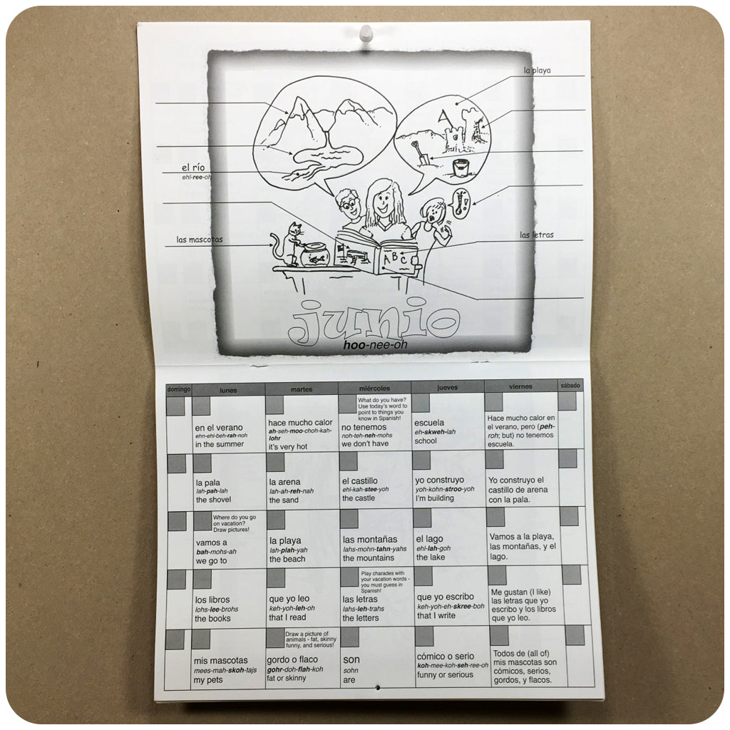 Spanish Fun Activity Calendar Level 1