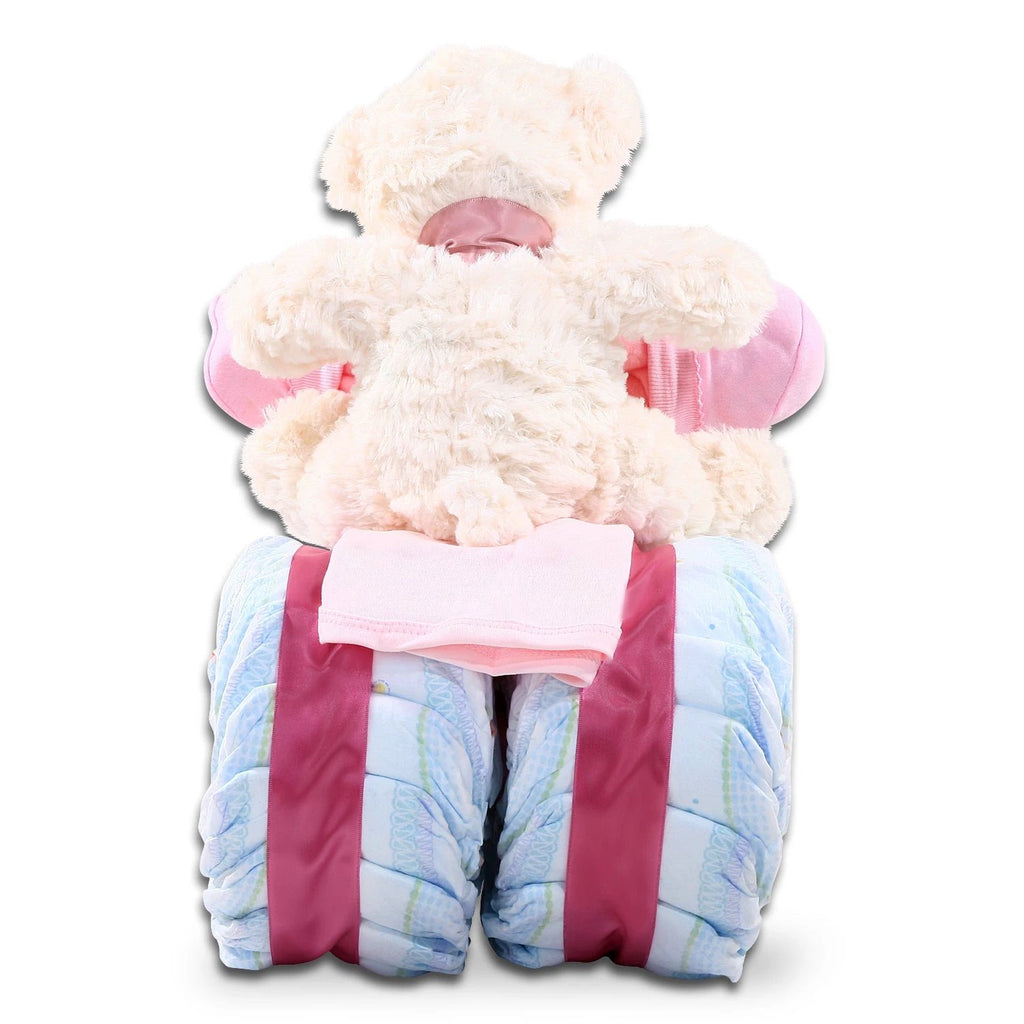 Pink Tricycle Diaper Cake Gift by Alder Creek Gift Baskets