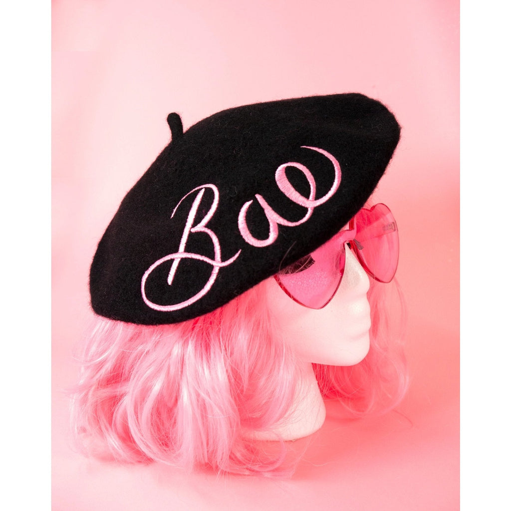 FLASH SALE: Embroidered Berets in 5 Fun Colors and Sayings | Wool and Nylon