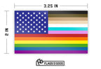 "FOR ALL" U.S. Flag Sticker