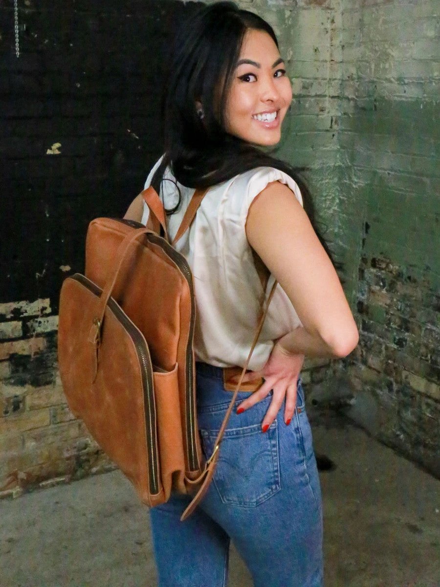 Voyager Leather Backpack by Fair Anita