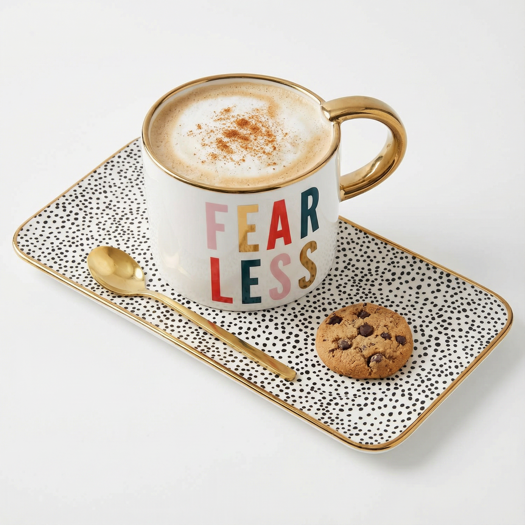 Fearless Mug, Tray and Spoon Set