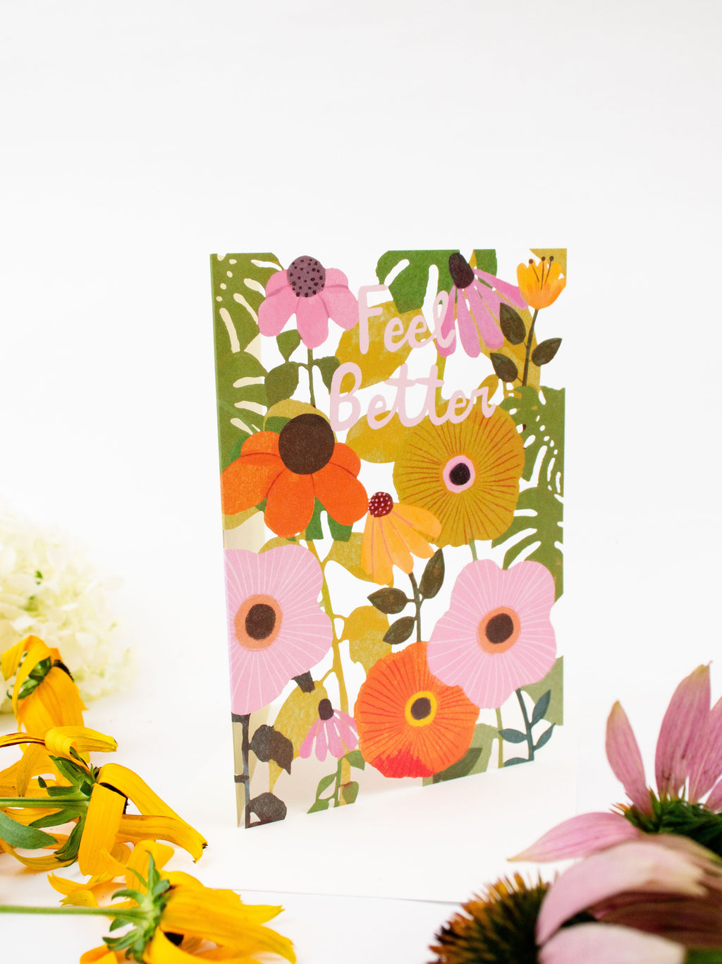 Feel Better Summer Garden Lasercut Card