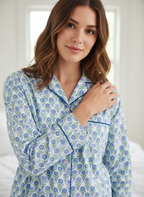 Womens 100% Cotton Poplin Pajama Set