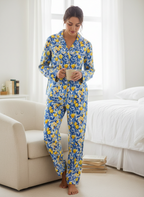 Womens 100% Cotton Pajama Set with Pockets