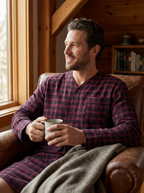 Mens Nightshirt - 100% Cotton Flannel Mens Nightshirts for Sleeping