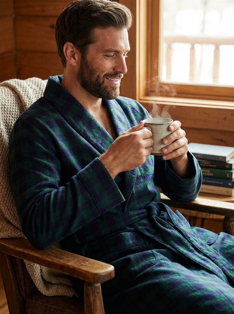 Flannel People Men's Flannel Robe