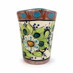 Hand-Painted Flared Ceramic Vase
