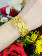 Floral Filigree Cuff Bracelet by Ash & Rose