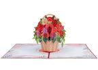 Basket of Roses Pop Up Card - 5"x7" by Paper Love