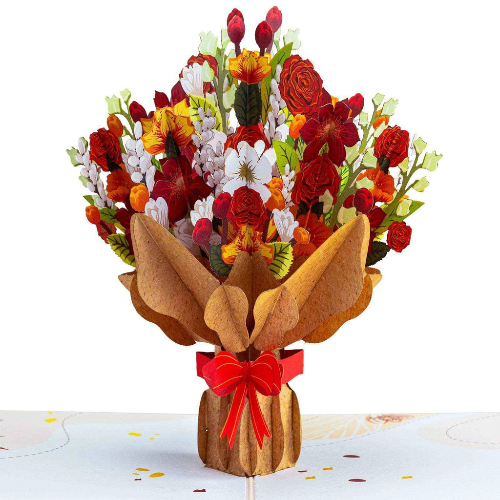 Fall Flower Bouquet Pop Up Card by Paper Love
