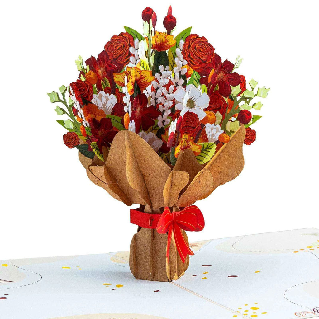 Fall Flower Bouquet Pop Up Card by Paper Love