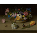 Square Ambrosius Bosschaert Flower Still Life Silk Scarf