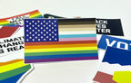 "FOR ALL" U.S. Flag Sticker