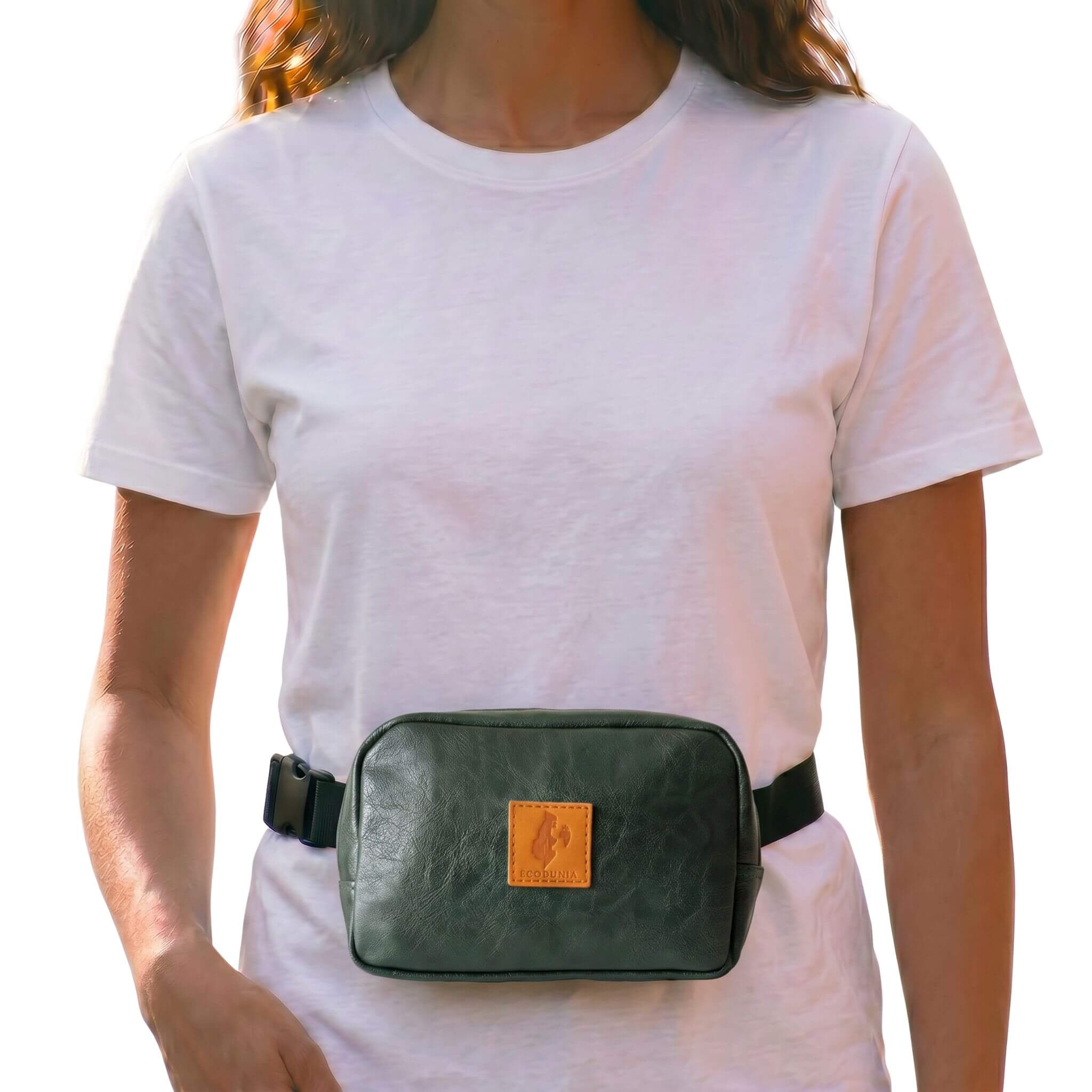 Vegan Leather Belt Bag for Men & Women, Crossbody Fanny Pack