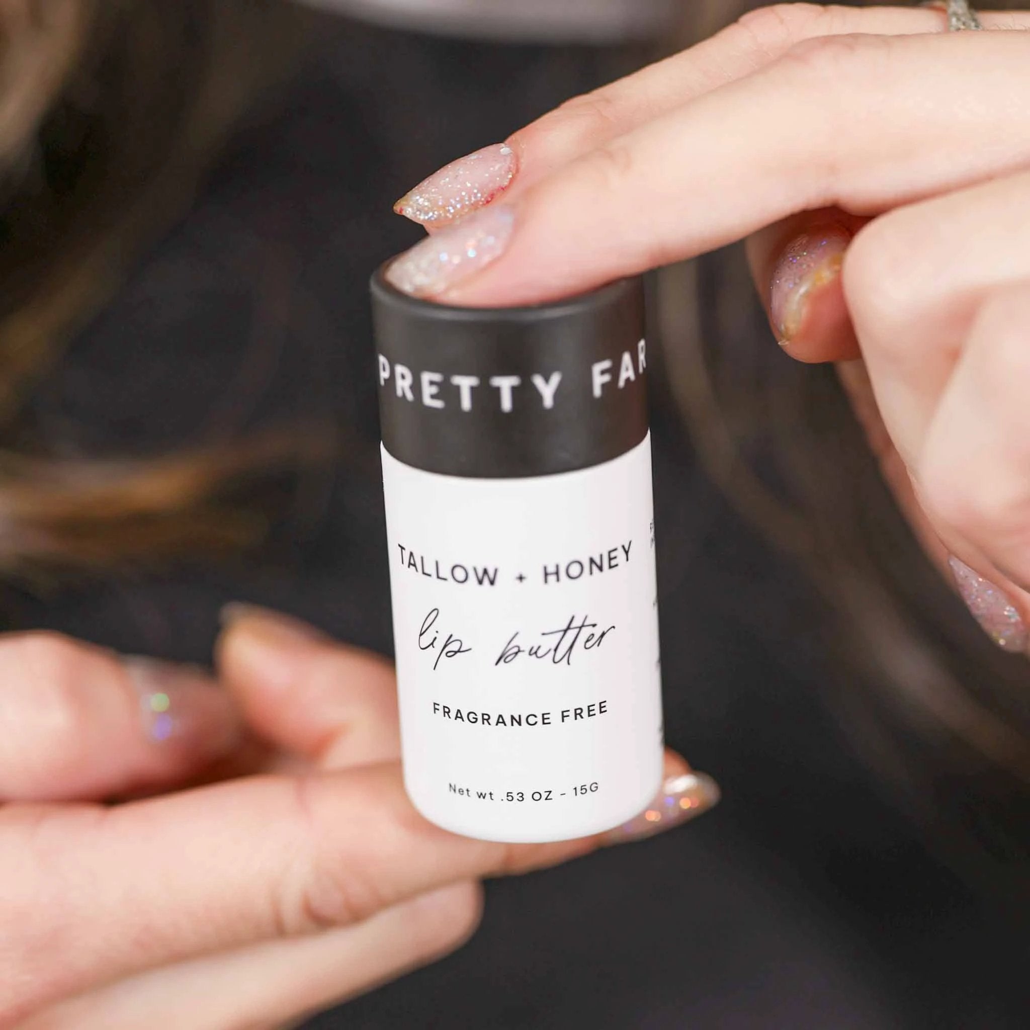 Fragrance Free Tallow + Honey Lip Butter in Eco-Friendly Travel Tubes by Pretty farm girl