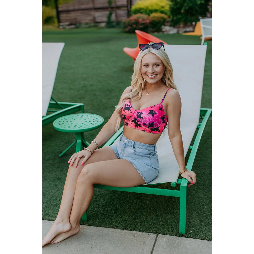 Freeda Spaghetti Strap Bustier Top, Swim, or Athletic Bralette |Serape or Pink Cowgirl [Sizes SM-L]