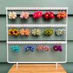 Mini Single Daisy Felt Earrings by honeyloomdesigns