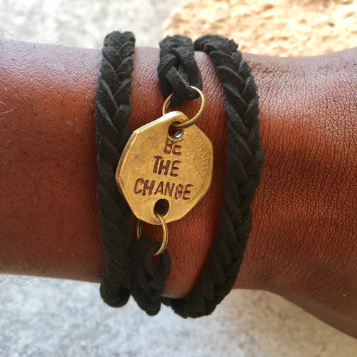 "Be the Change" Wrap Bracelet