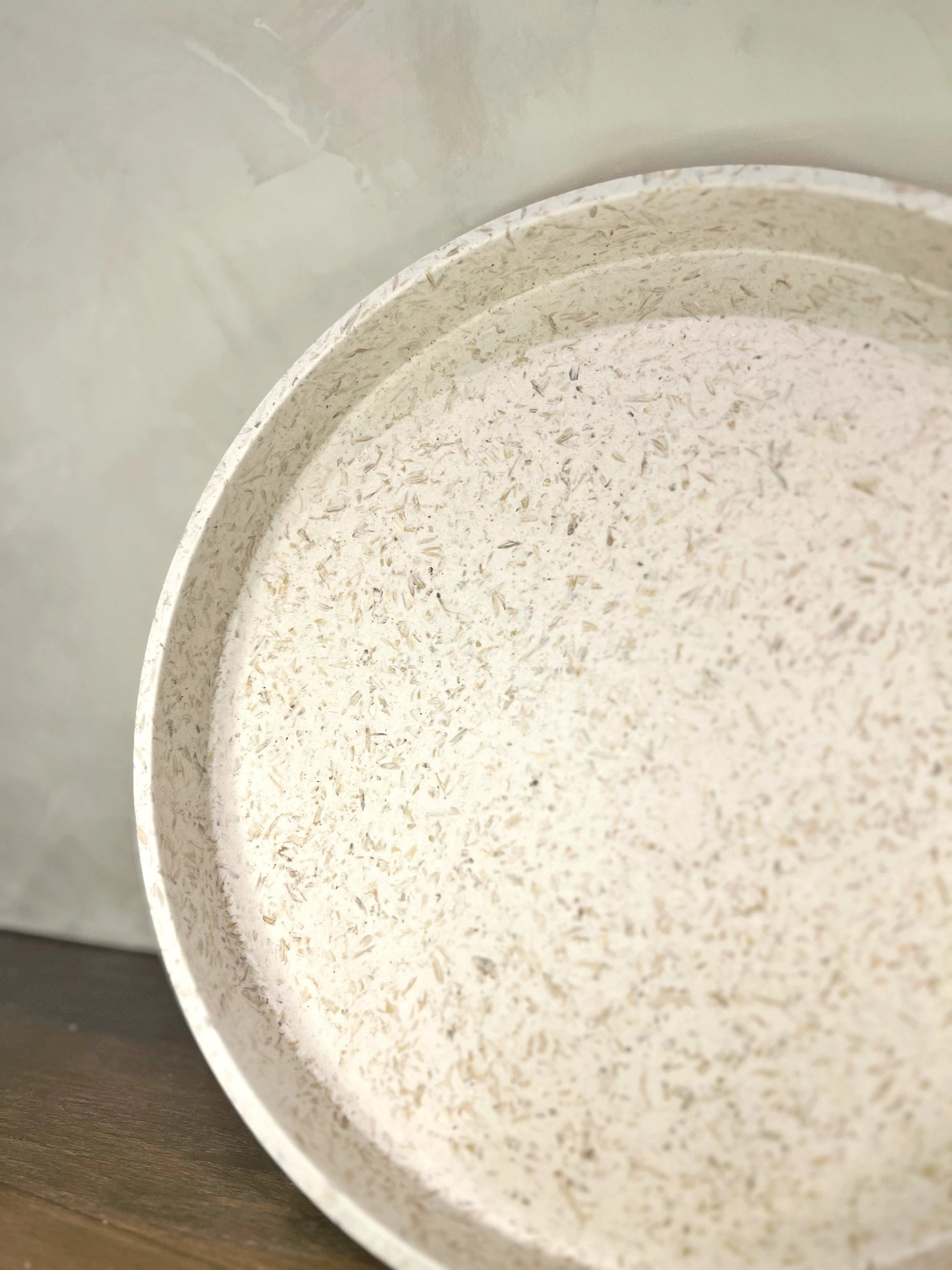 Upcycled Round Tray: Rice Husk by Source by Studio Skara