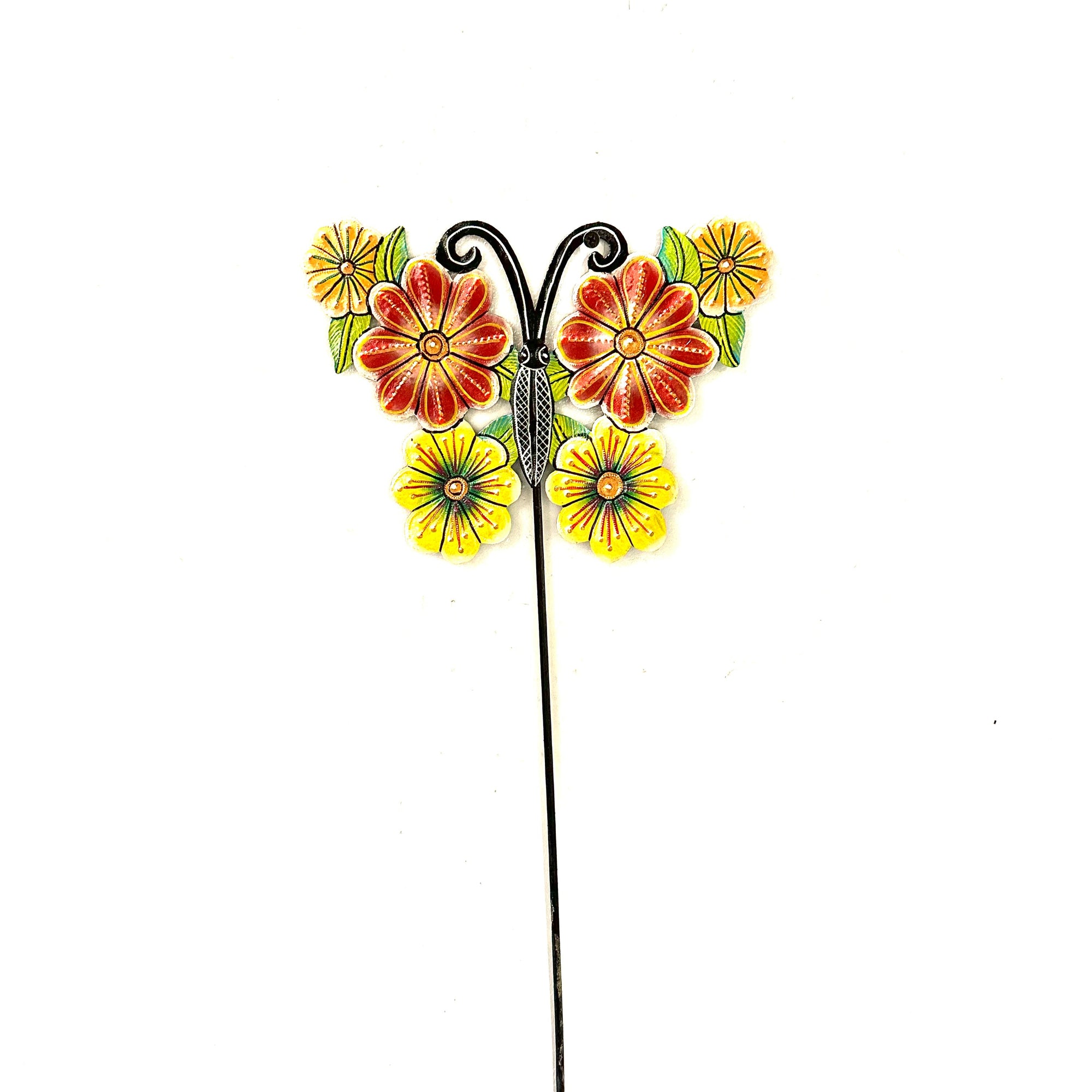Floral Butterfly Garden Stake