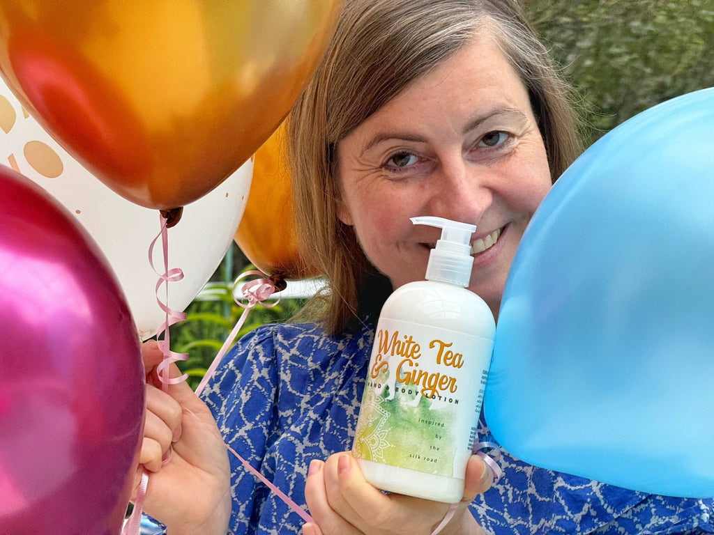 WHITE TEA & GINGER HAND & BODY LOTION 16 oz or 2 oz by Essential Journeys