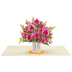 Orchid Flower Bouquet Pop-Up Card with Keepsake by Paper Love