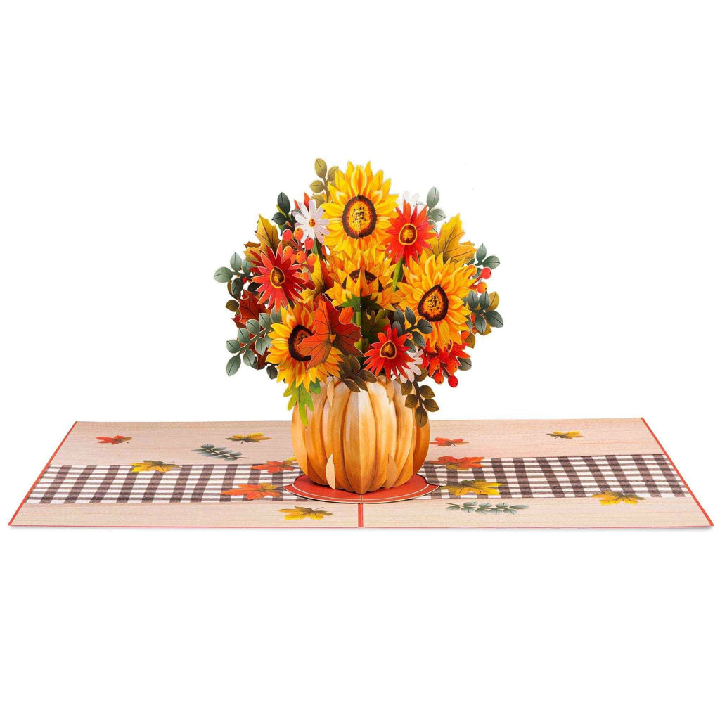 HugePop Harvest Bouquet Pop Up Card, With Detachable Bouquet, 10"x14" by Paper Love