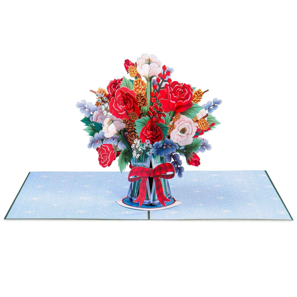 HugePop Joyous Flower Bouquet Pop Up Christmas Card by Paper Love